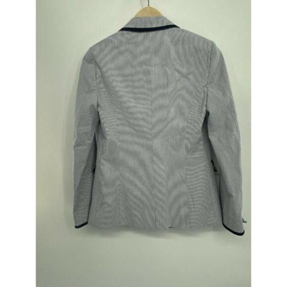 BODEN WOMEN'S BLAZER size 4R BLUE White Stripes  J - Picture 5 of 6